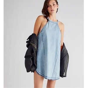 Free People Isabella Denim Tunic Mini Dress